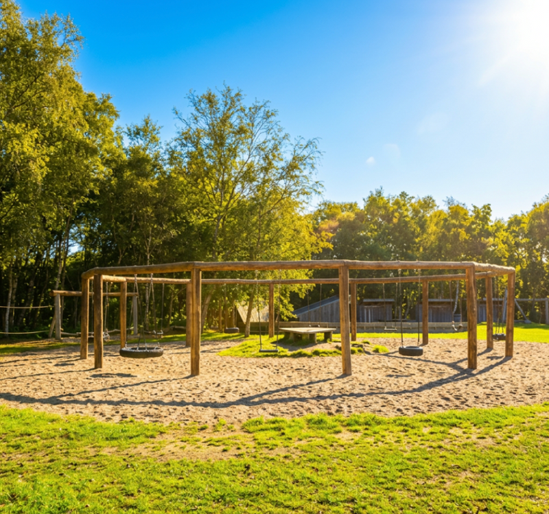 Fodre dådyr i arden natur legeplads